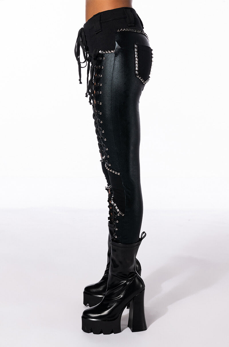 Detail View Dont At Me Lace Up Pant