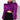 Front View Dont Break Long Sleeve Satin Crop Top in Purple