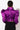 Back View Dont Break Long Sleeve Satin Crop Top in Purple