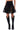 Front View Dont Hate The Player Pleated Mesh Mini Skirt