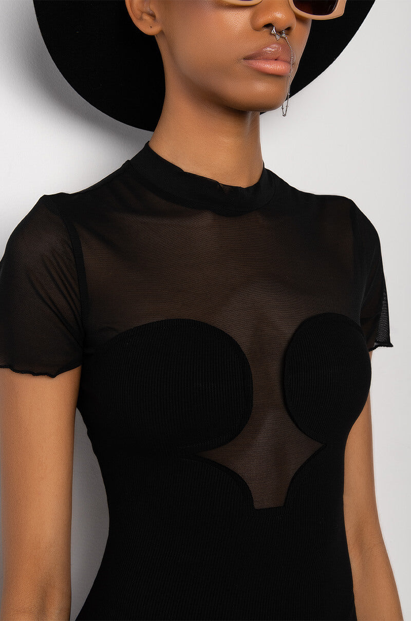 Full View Dont Mesh With Me Ribbed Knit Midi Dress
