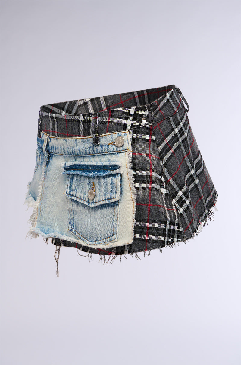 Full View Dont Play With Me Plaid Belt