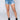 Front View Dont Stop Me High Waisted Rhinestone Stripe Jean Shorts in Medium