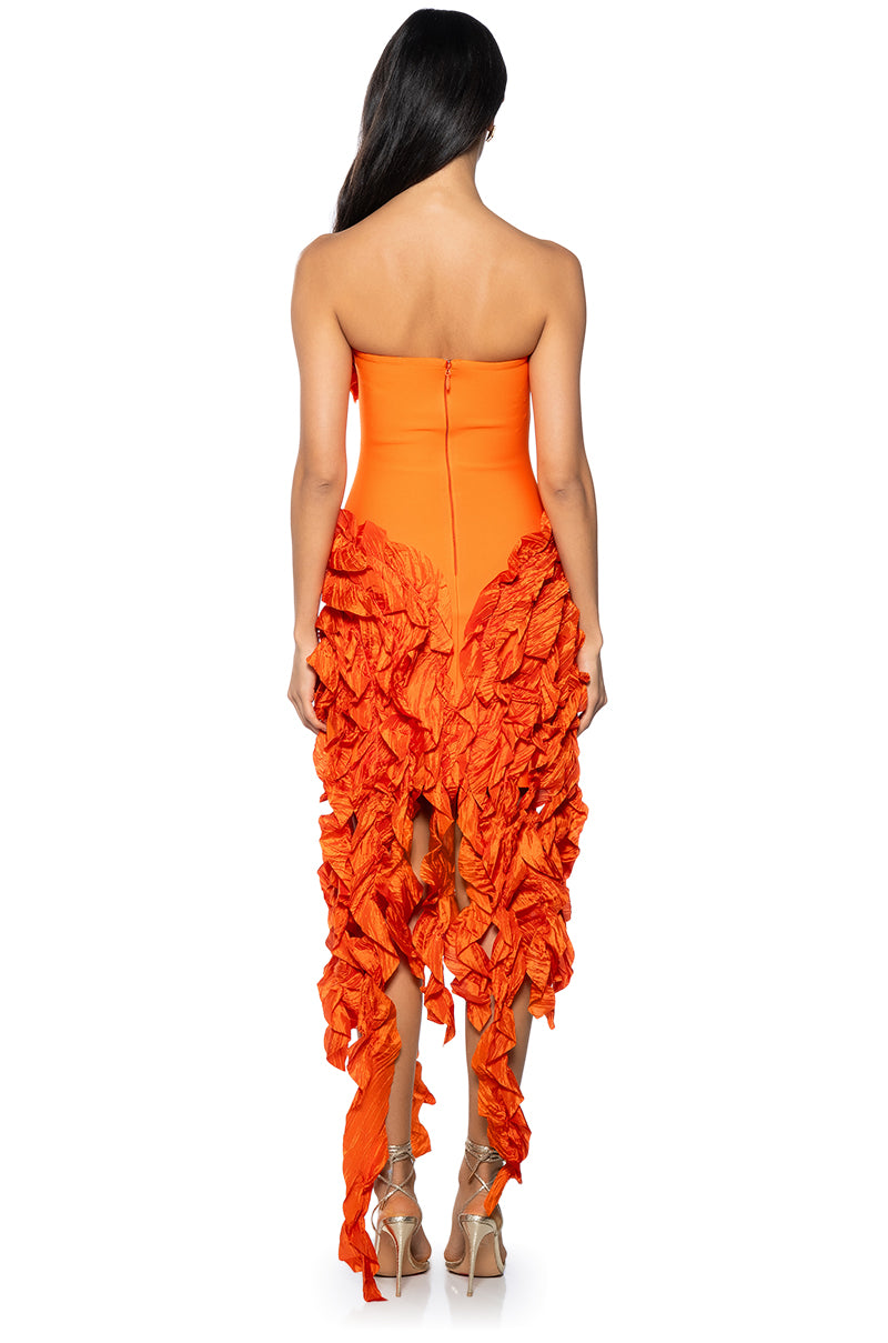 Full View Dont Stop The Party Strapless Ruffle Fringe Mini Dress 4
