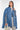 Front View Dont Talk Loud Denim Trench Poncho