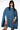 Front View Dont Talk Loud Denim Trench Poncho