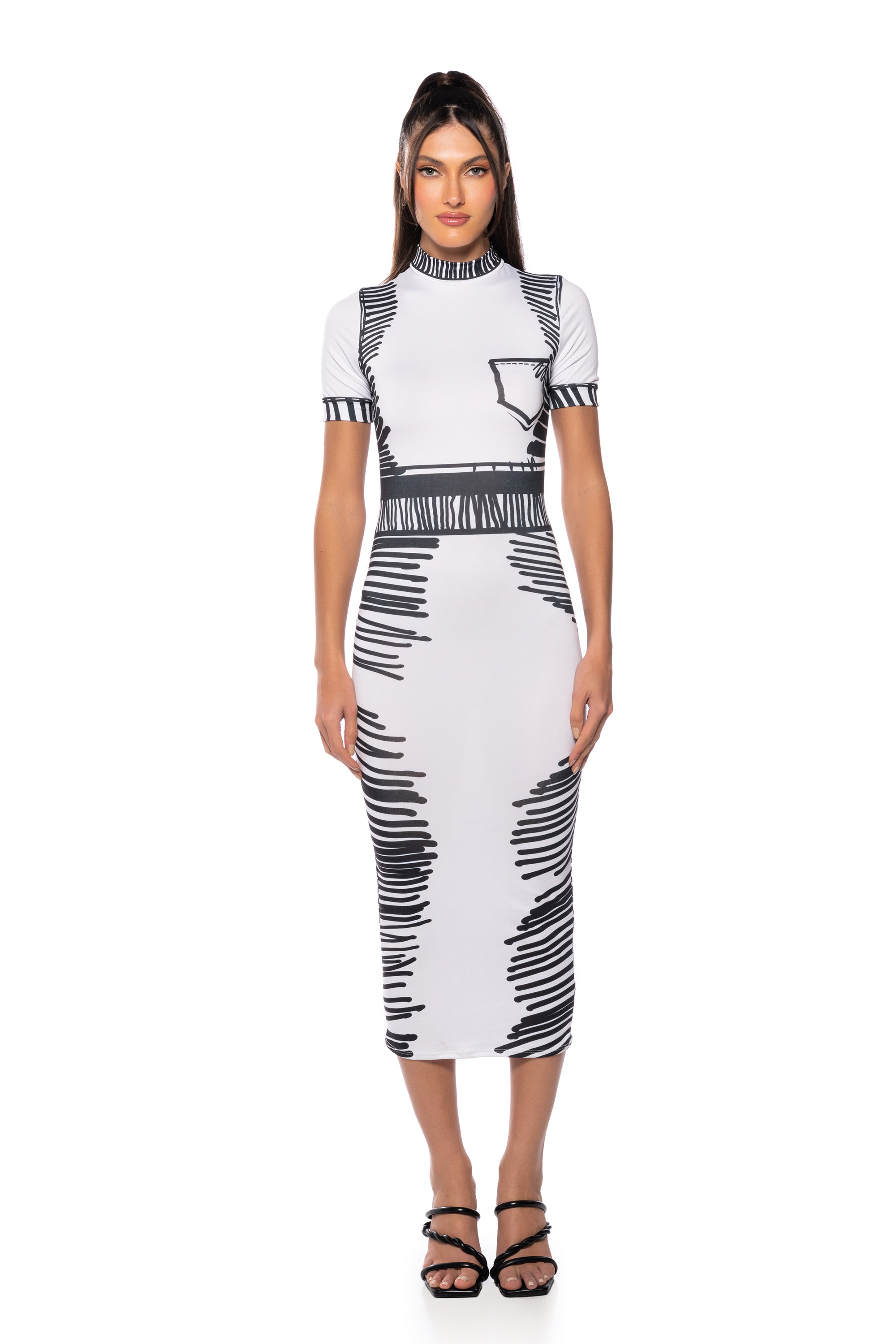 Extra View Doodle Knit Maxi Dress