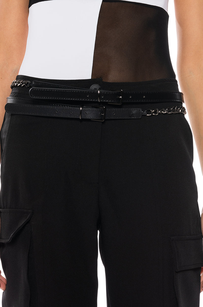 Front View Double Trouble Wrap Chain Belt