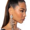 Front View Down By The Bay Embellished Dangle Earrings