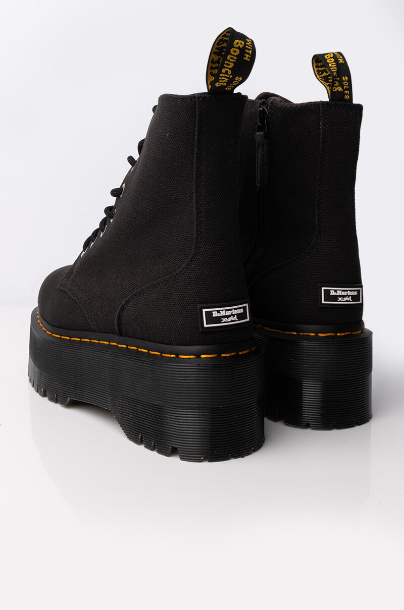 Full View Dr. Marten Jadon Max X-girl Black Canvas in Black