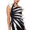 Front View Drawn To You Sculptural One Shoulder Mini Dress