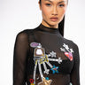 Front View Dream Chaser Long Sleeve Mesh Top