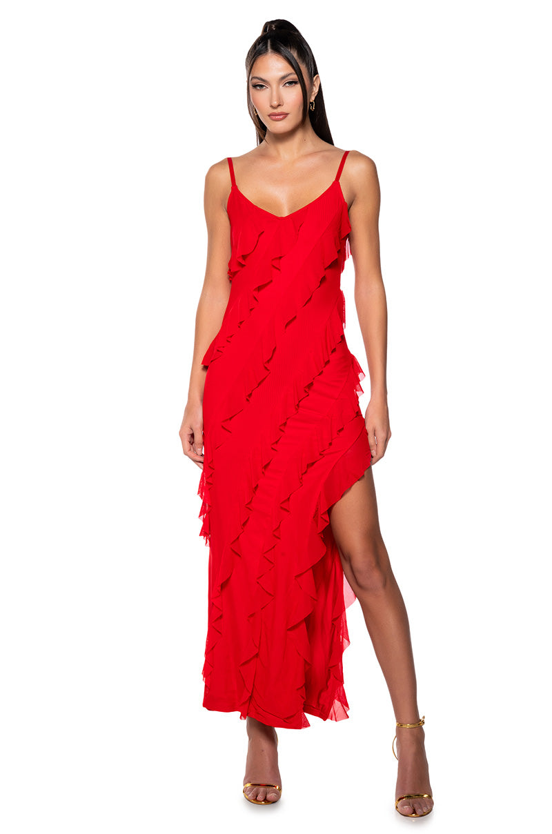 DREAM GIRL RUFFLE MAXI DRESS view 0