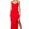 Front View Dream Girl Ruffle Maxi Dress