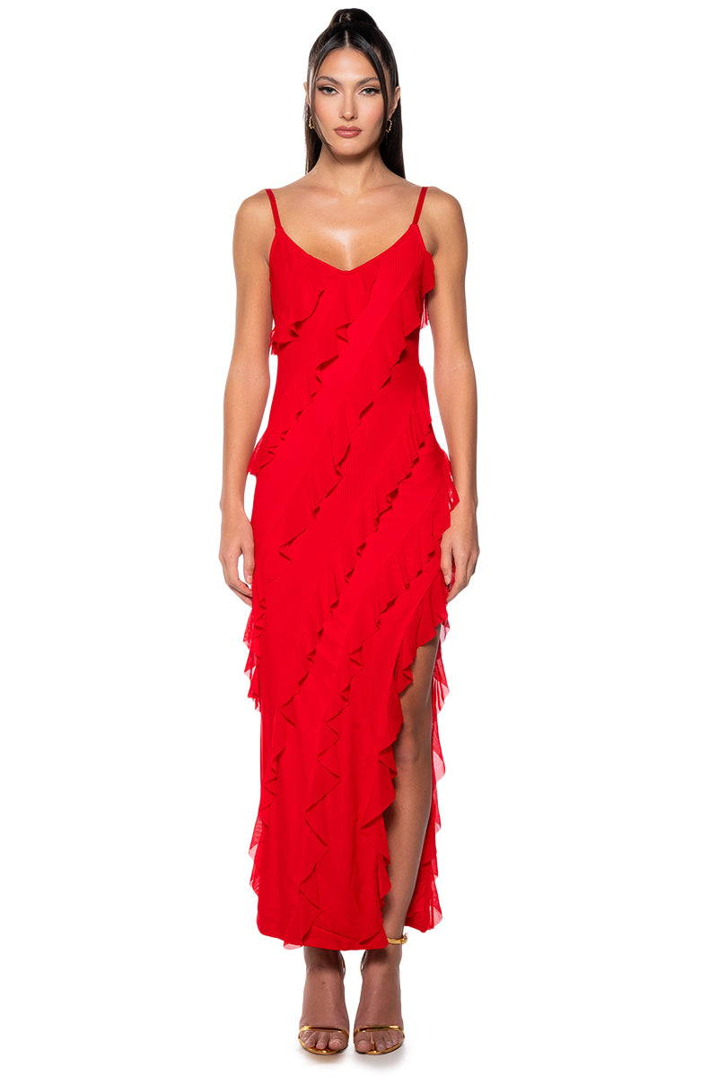 Extra View Dream Girl Ruffle Maxi Dress