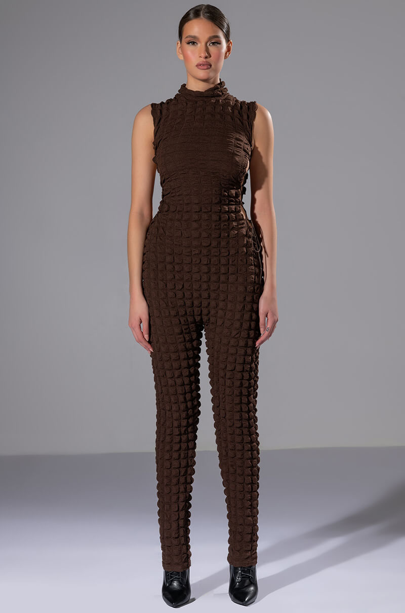 SAVANNAH TEXTURED LACE UP MINI DRESS view 0