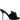 Front View Dreamlover Velvet Mule With Bow In Black