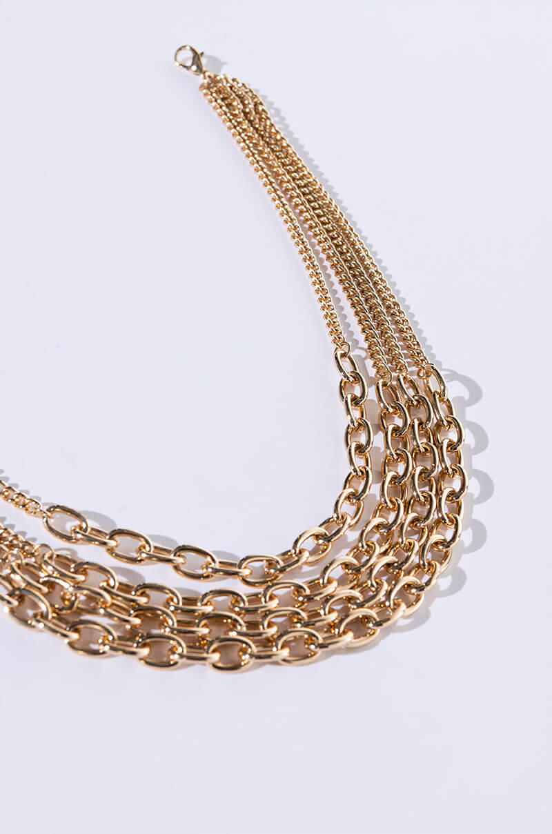 Back View Dreamy Chain Necklace Set
