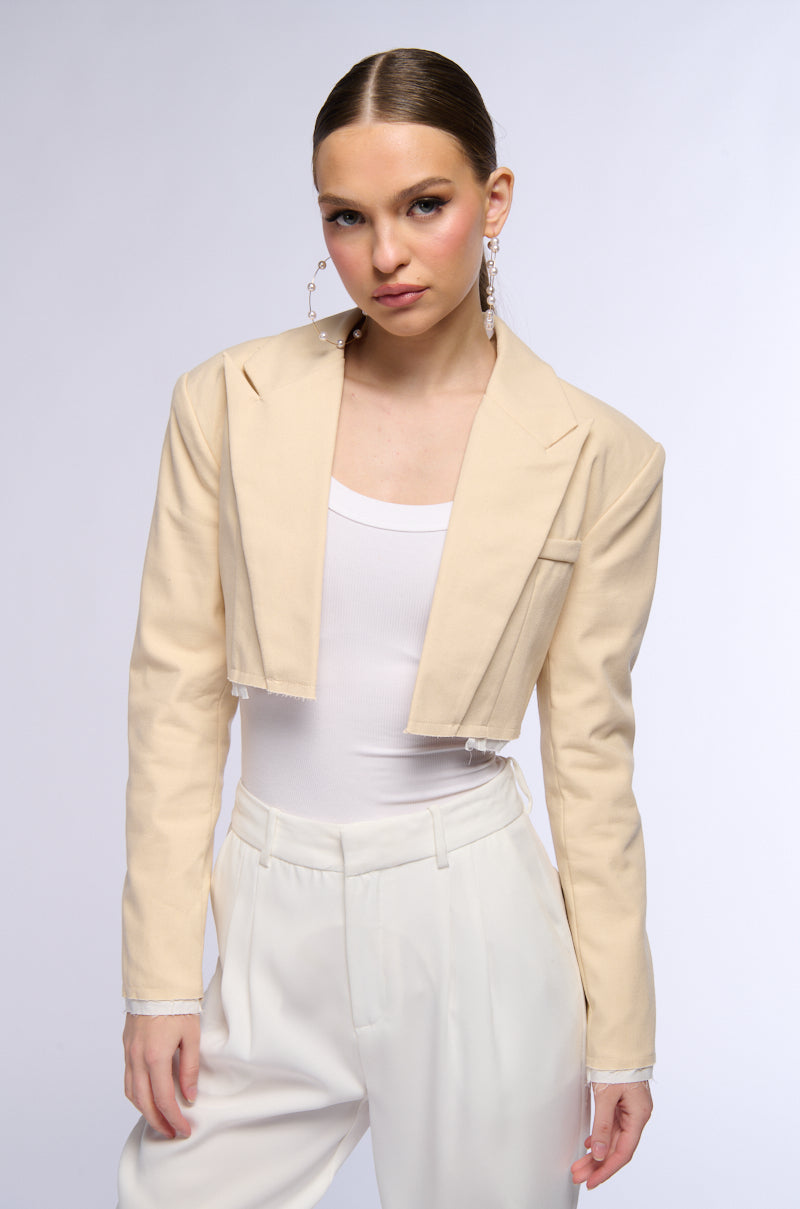 DRESSY CROPPED BLAZER view 0
