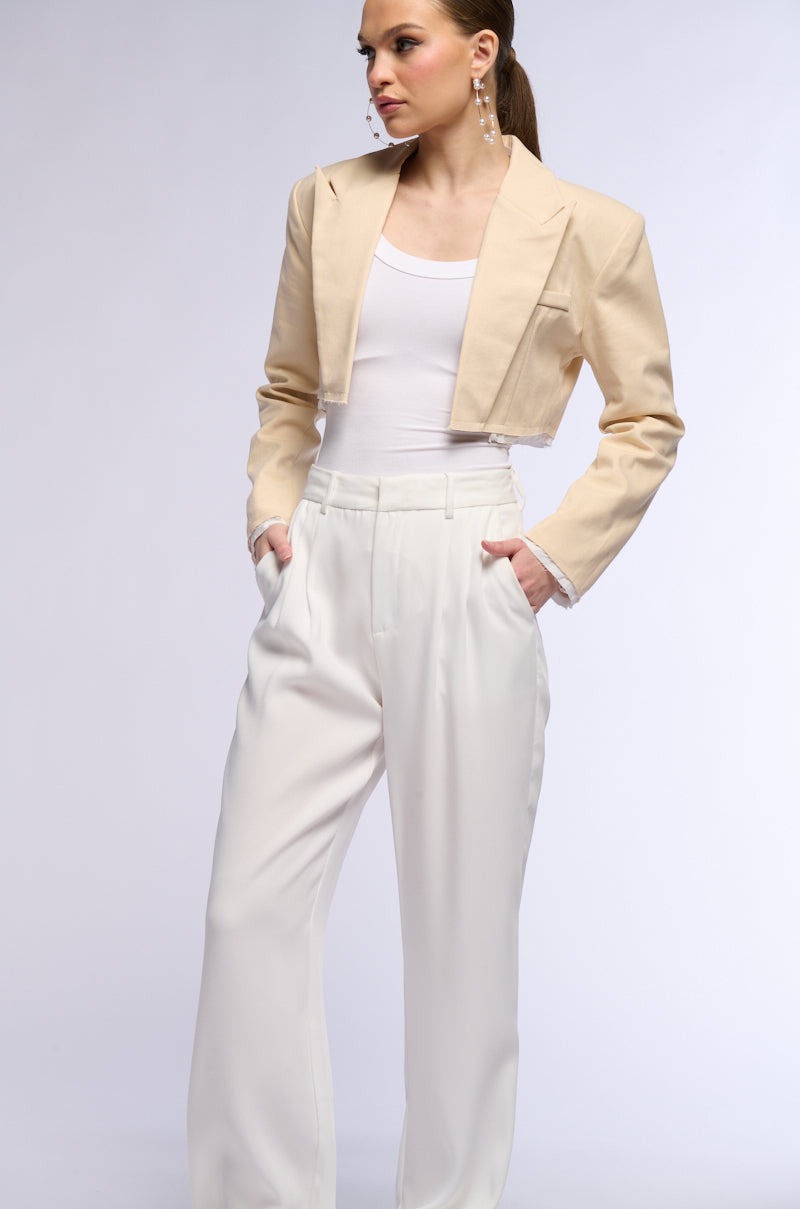 Side View Dressy Cropped Blazer