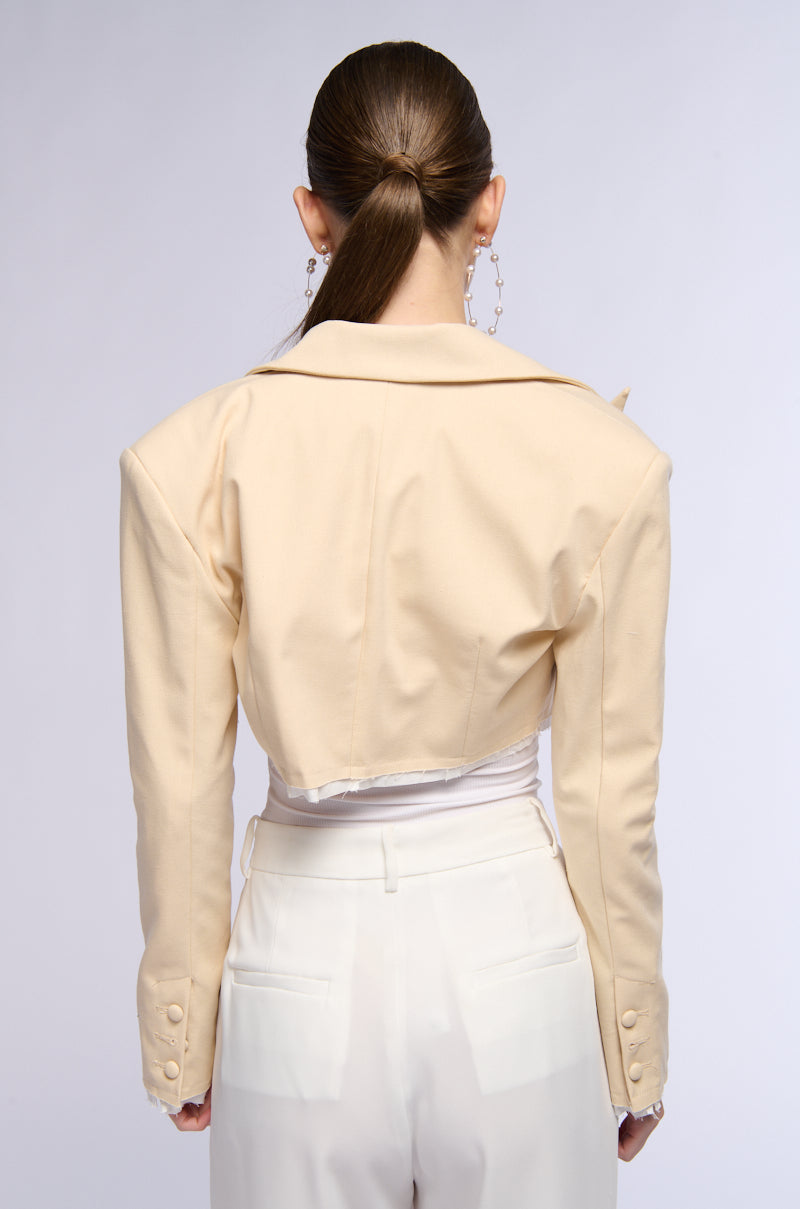 Detail View Dressy Cropped Blazer