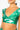 Detail View Drinks On The Beach Bralette in Green Multi