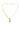 Side View Drip Drop Pearl Pendant Necklace In Gold