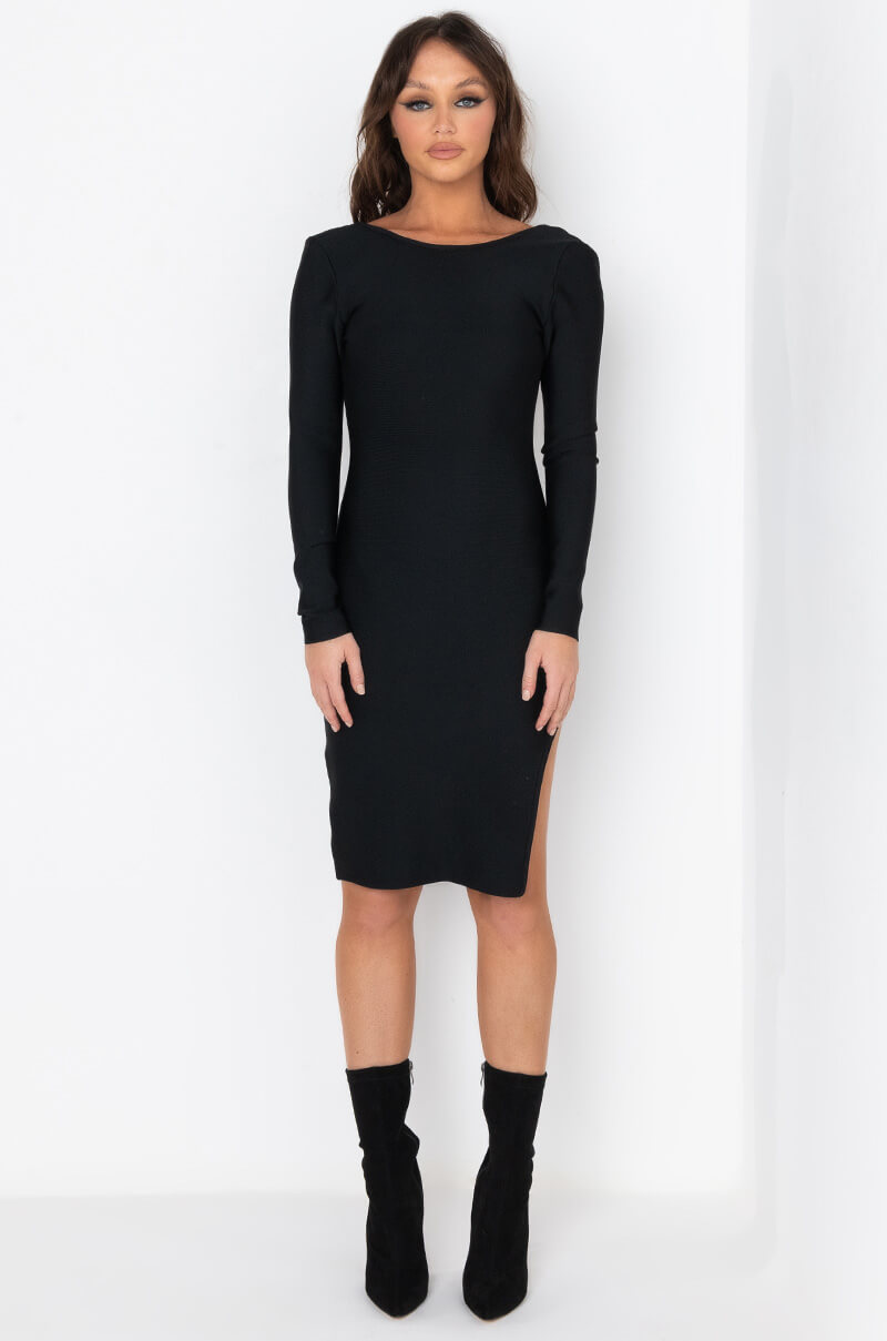 DROP IT LOW BACKLESS BANDAGE MIDI DRESS AKIRA DROP IT LOW BACKLESS BANDAGE MIDI DRESS AKIRA