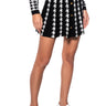 Front View Dutchess Pleated Knit Mini Skirt