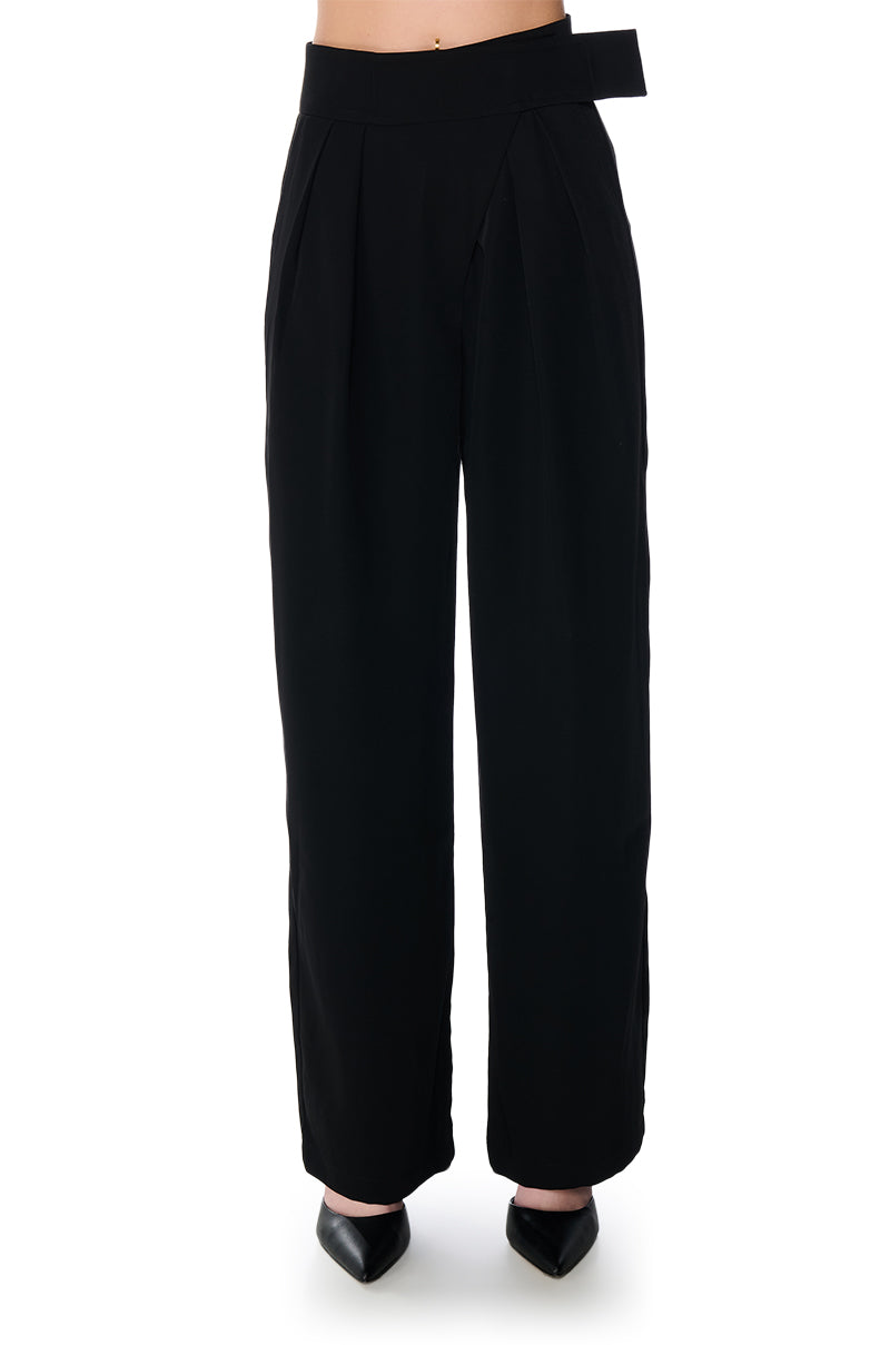 Detail View Dylan High Waisted Wide Leg Trouser