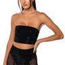 Front View Dynamite Embellished Strapless Top