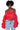 Front View Easy Faux Leather Floral Off The Shoulder Sweatshirt