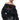 Front View Easy Faux Leather Off The Shoulder Sweatshirt