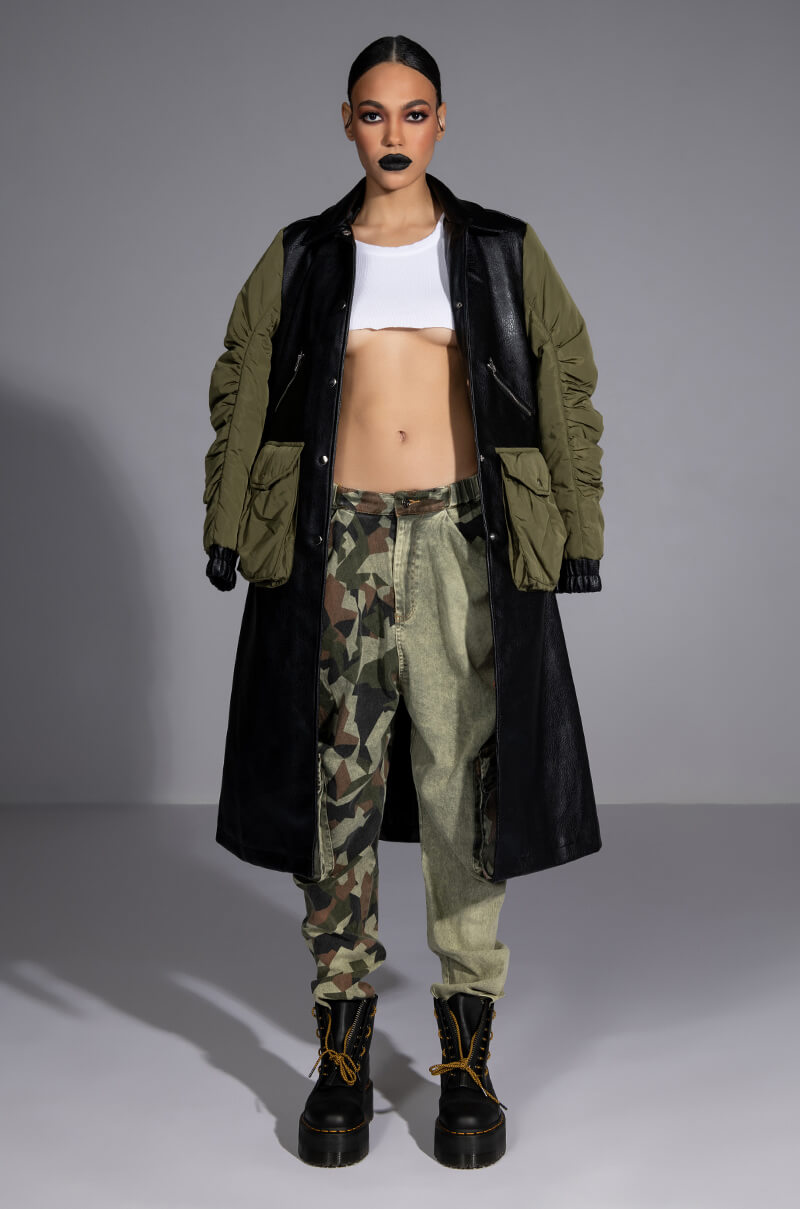 Back View Easy On Me Camo Colorblock Pants view 3