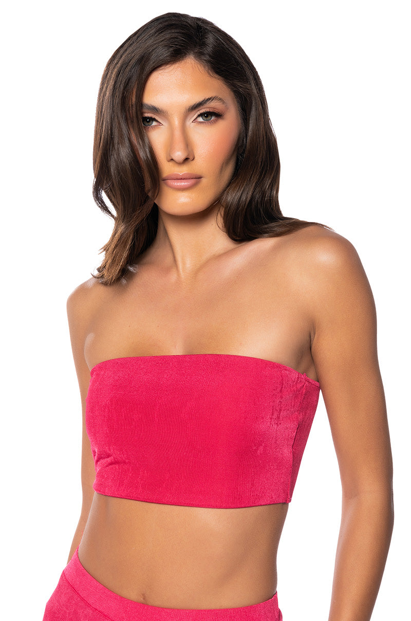 Front View Easy To Wear Bandeau Top