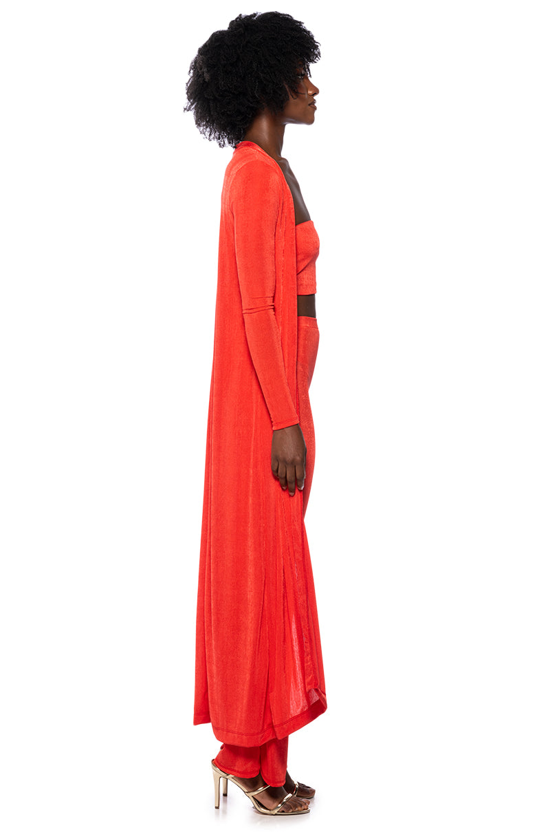 Back View Easy To Wear Maxi Long Sleeve Cardigan