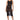 Front View Echo Mesh Ruched Sleeveless Midi Dress In Black