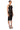 Side View Echo Mesh Ruched Sleeveless Midi Dress In Black