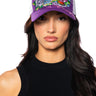 Front View Ed Hardy Floral Tiger Trucker Hat