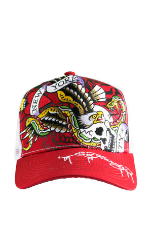 CHANMINA × EdHardy CAP LIMITED EDITION ed-hardy-nyc-eagle-hat_red-