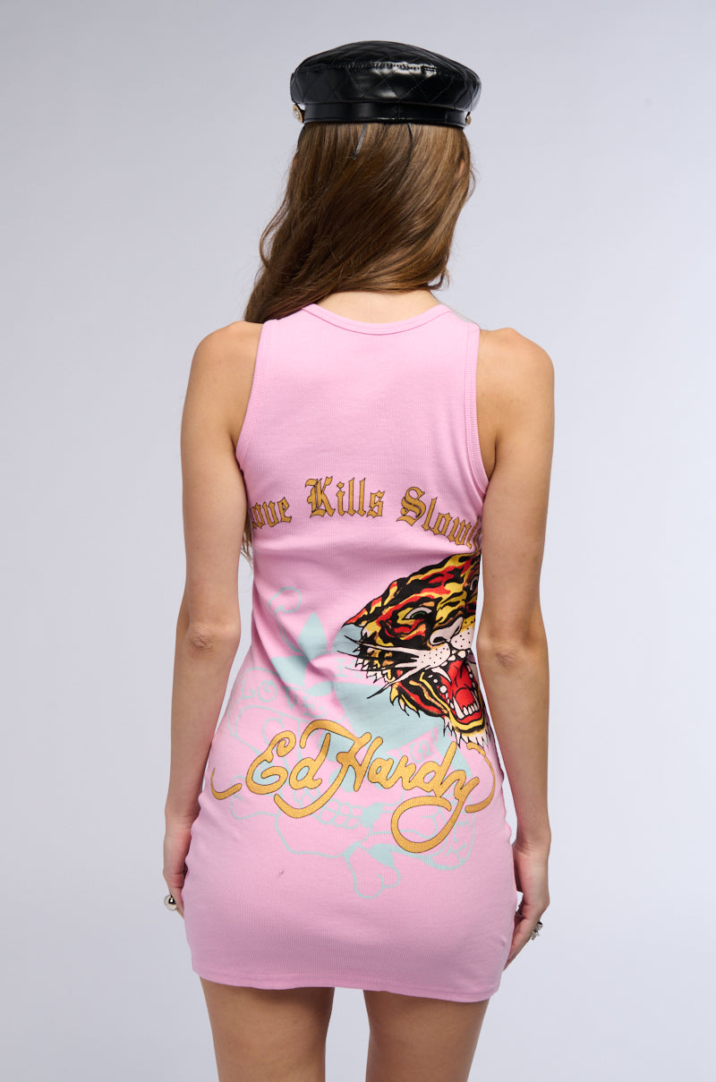 Full View Ed Hardy Retro Flash Rib Tank Dress