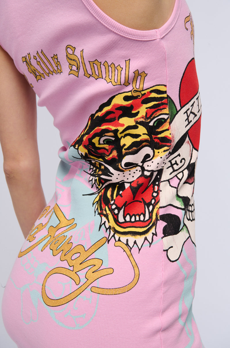 ED HARDY RETRO FLASH RIB TANK DRESS – AKIRA ED HARDY RETRO FLASH RIB TANK DRESS – AKIRA