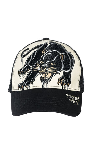 ED HARDY RHINESTONE PANTER TRUCKER HAT – AKIRA