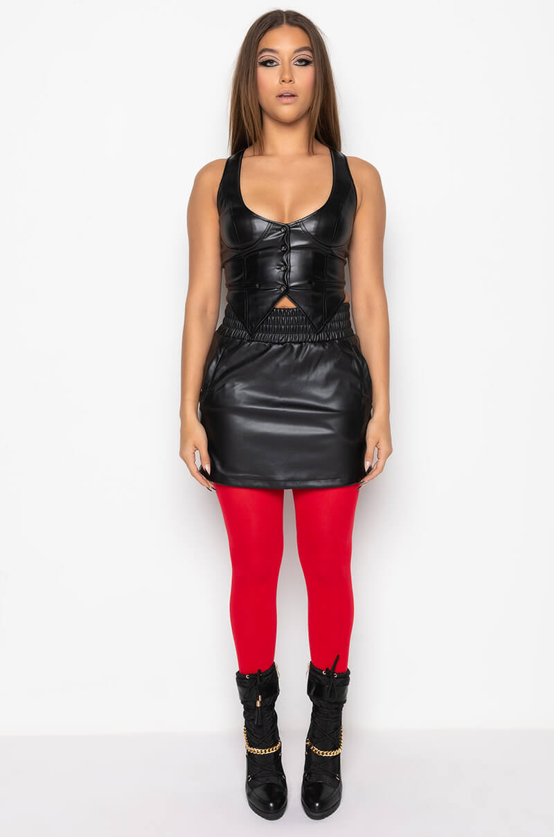Extra View Eddie Faux Leather Vest