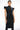 Detail View Editor In Chief Mock Neck Ruffle Sleeve Midi Dress In Black