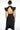 Extra View Editor In Chief Mock Neck Ruffle Sleeve Midi Dress In Black