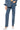 Front View Effortless Glam Rhinestone Stripe Straight Leg Jean