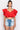 Back View Elated Ruffle Sleeve Cropped Poplin Blouse