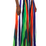 Front View Eliana Pleated Satin Maxi Skirt