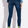 Front View Elite Only Mid Rise Skinny Jeans